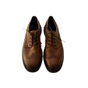 ECCO mens brown leather dress shoes business size 44 10.5 lace up